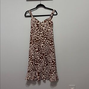 Chadwicks Strapless Dress in Rich Brown and Cream size 6